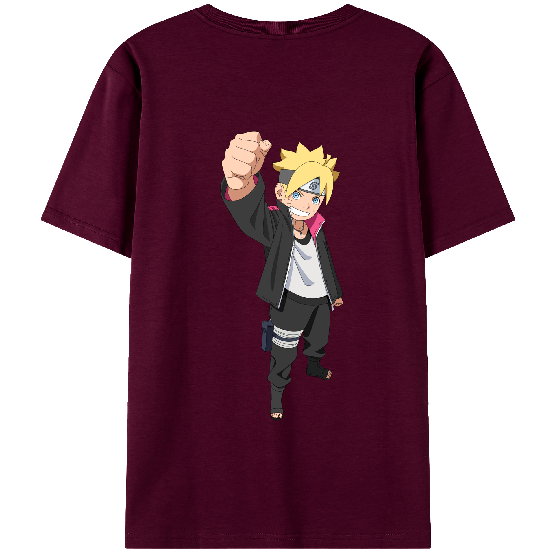 （画像用） NARUTO -ナルト- うずまき ボルト Uzumaki Boruto レディース半袖Tシャツ(バックプリント)